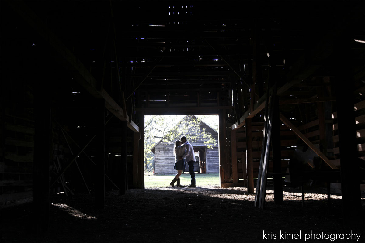 Rustic barn engagement photography in Tallahassee
