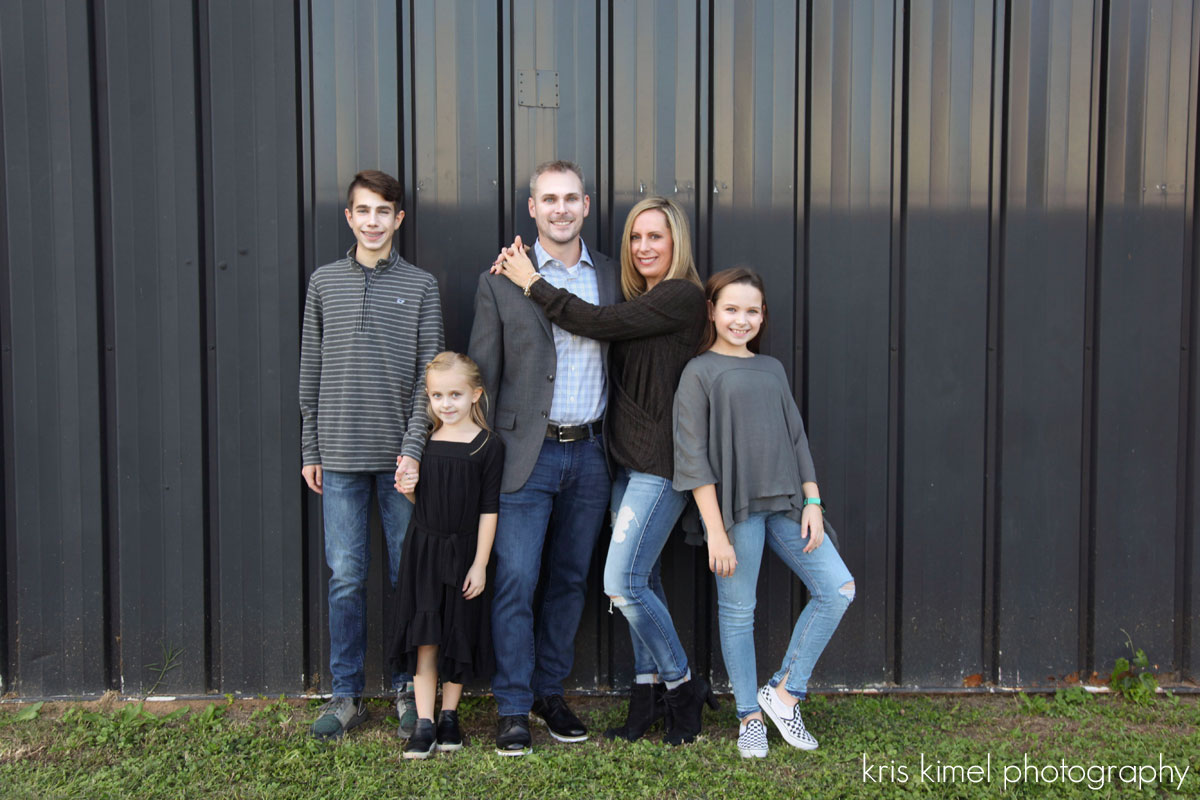 portrait of a family at Railroad Square in Tallahassee, FL