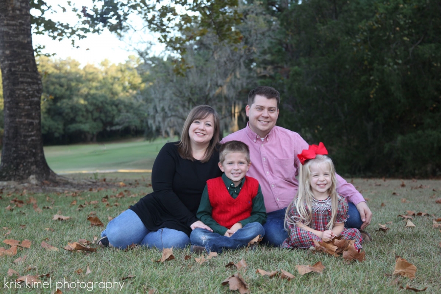 Holiday family portraits at Killearn Country Club in Tallahassee, FL