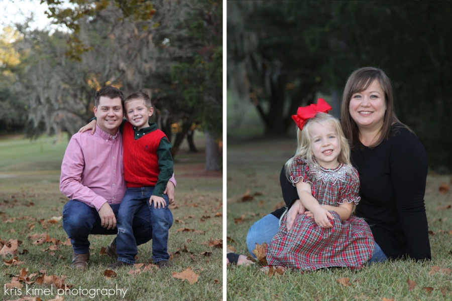 Family holiday portraits at Killearn Country Club in Tallahassee, Florida