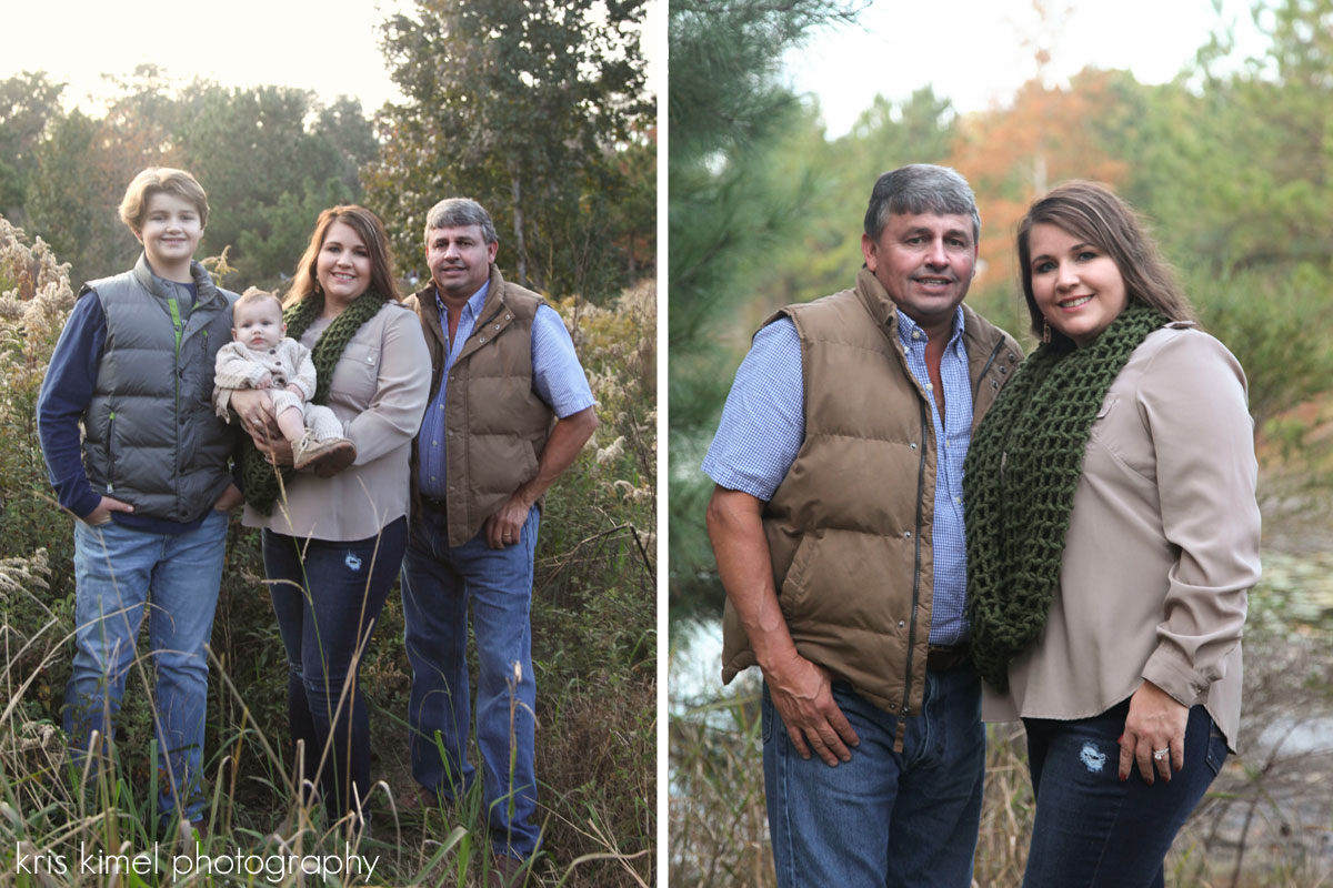 outdoor family portraits in rural south Georgia