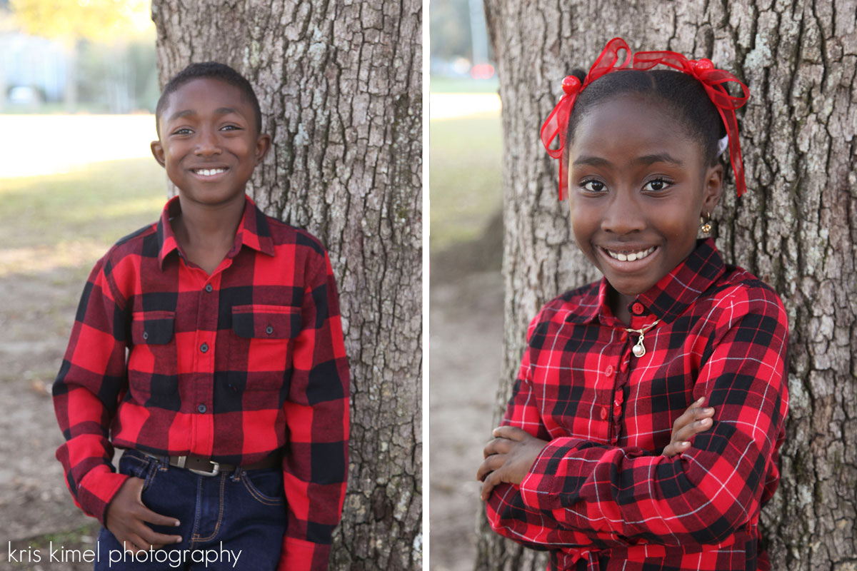 Holiday children's portraits at Lake Killearney in Tallahassee, Florida