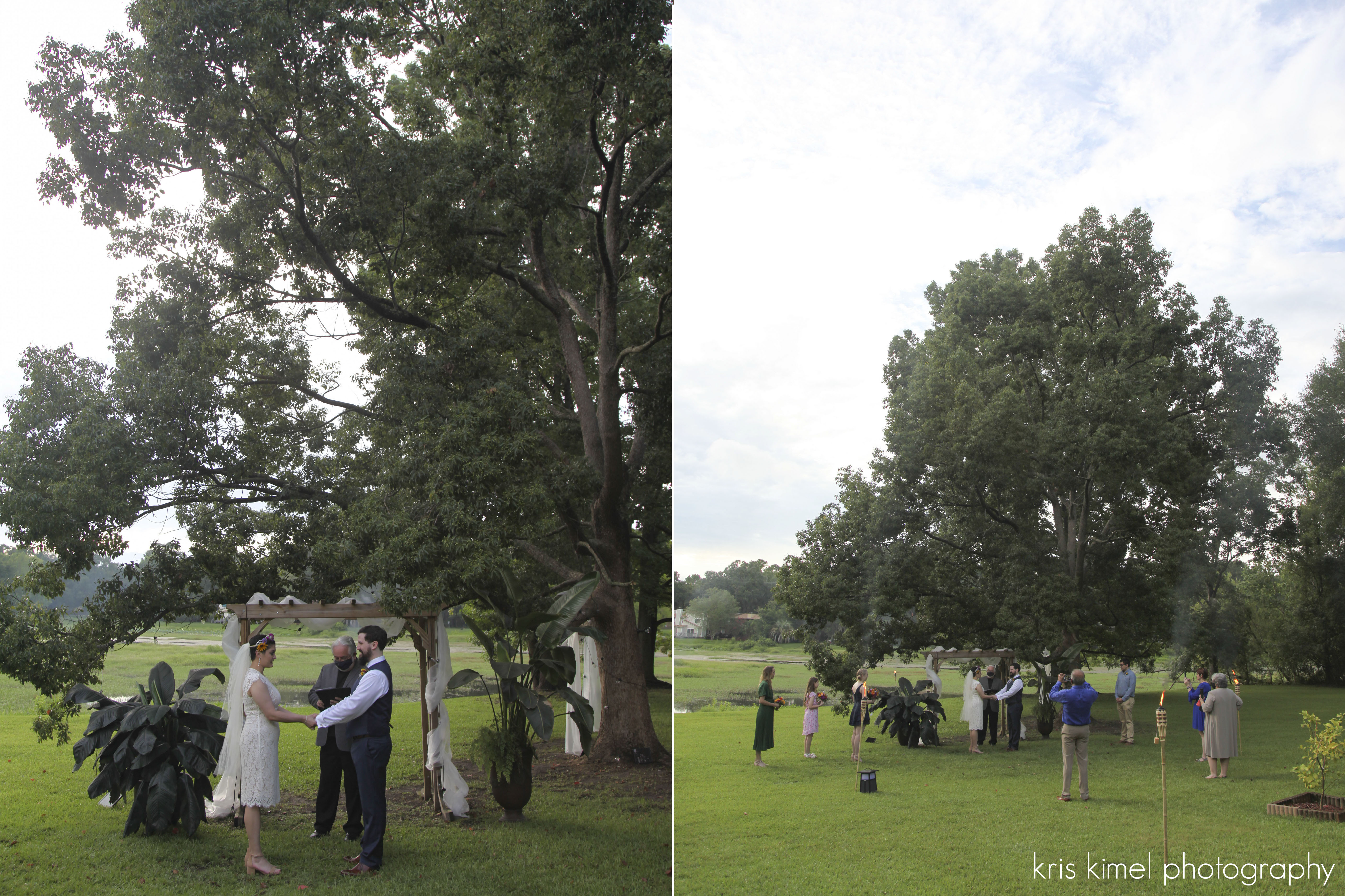 photo of small backyard wedding in Tallahassee. FL