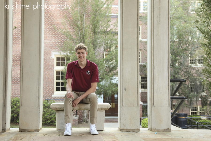 Portraits of high school senior taken at FSU in Tallahassee Florida by Kris Kimel Photpgraphy