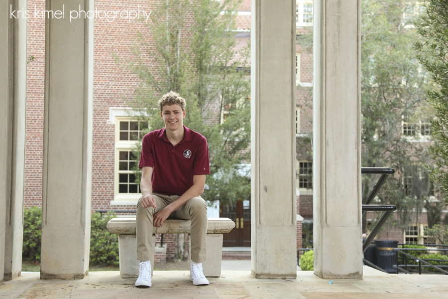 Portraits of high school senior taken at FSU in Tallahassee Florida by Kris Kimel Photpgraphy