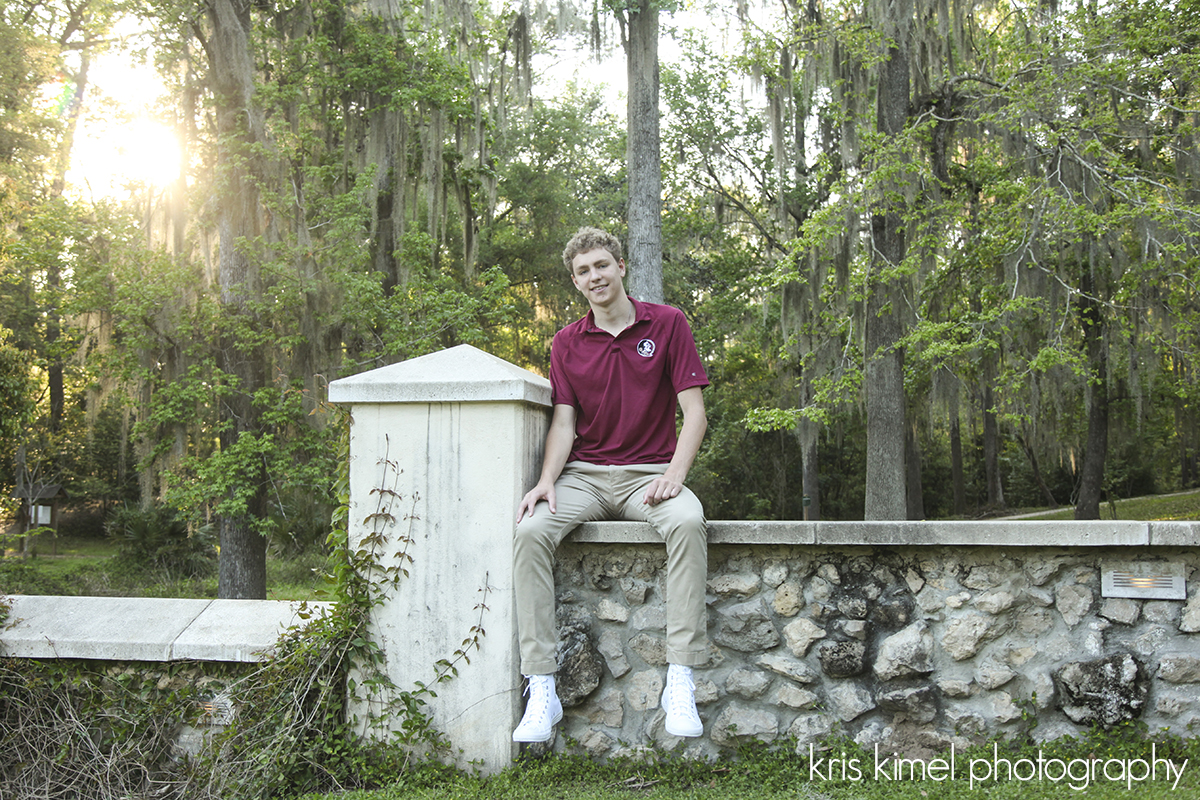 Portraits of high school senior taken Lafayette Park in Tallahassee Florida by Kris Kimel Photpgraphy