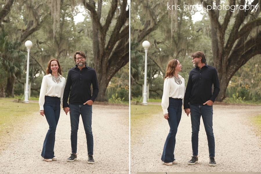Portrait of a happy couple at Goodwood Planation and Gardens in Tallahassee