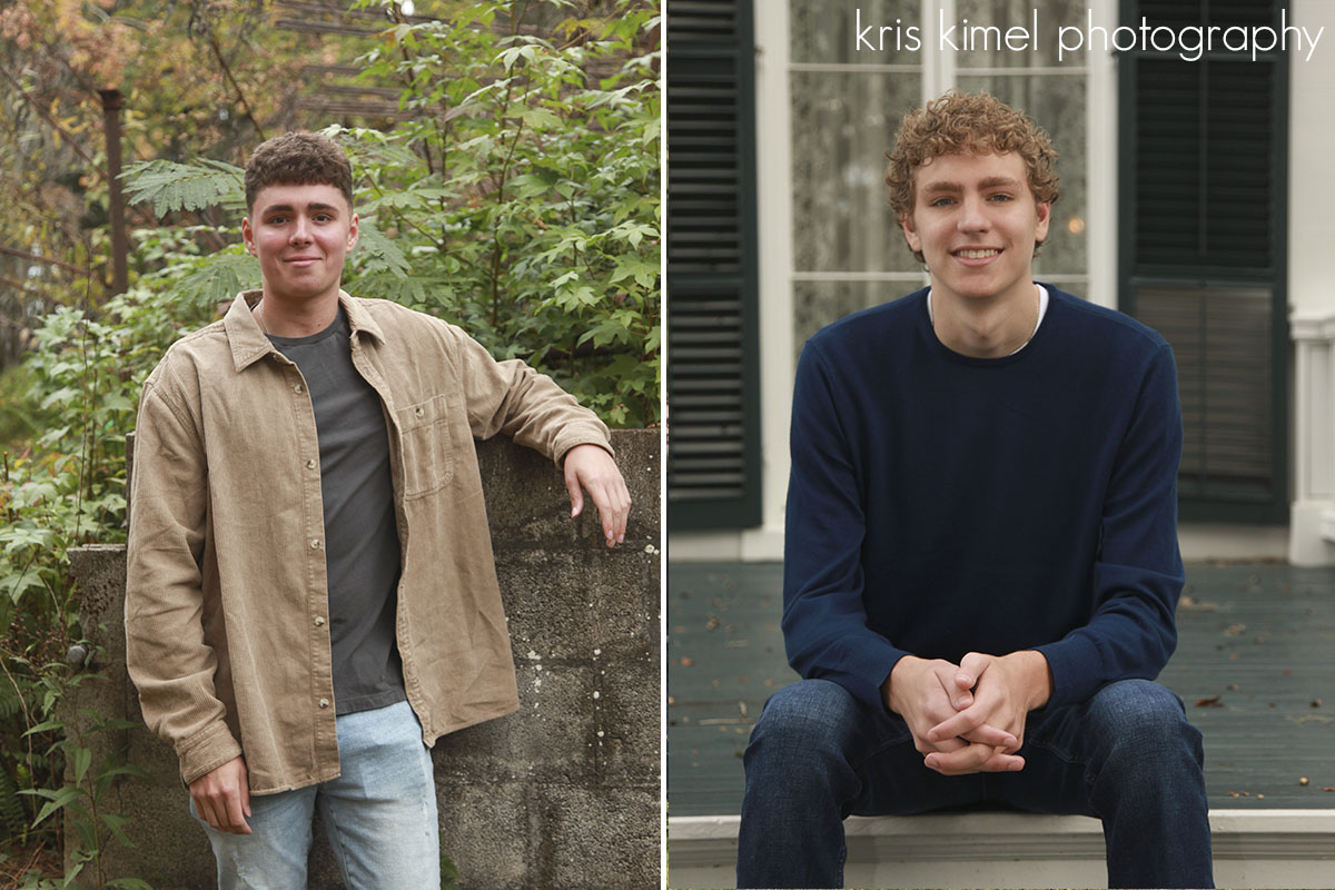 Portraits of two young men by Kris Kimel Photography